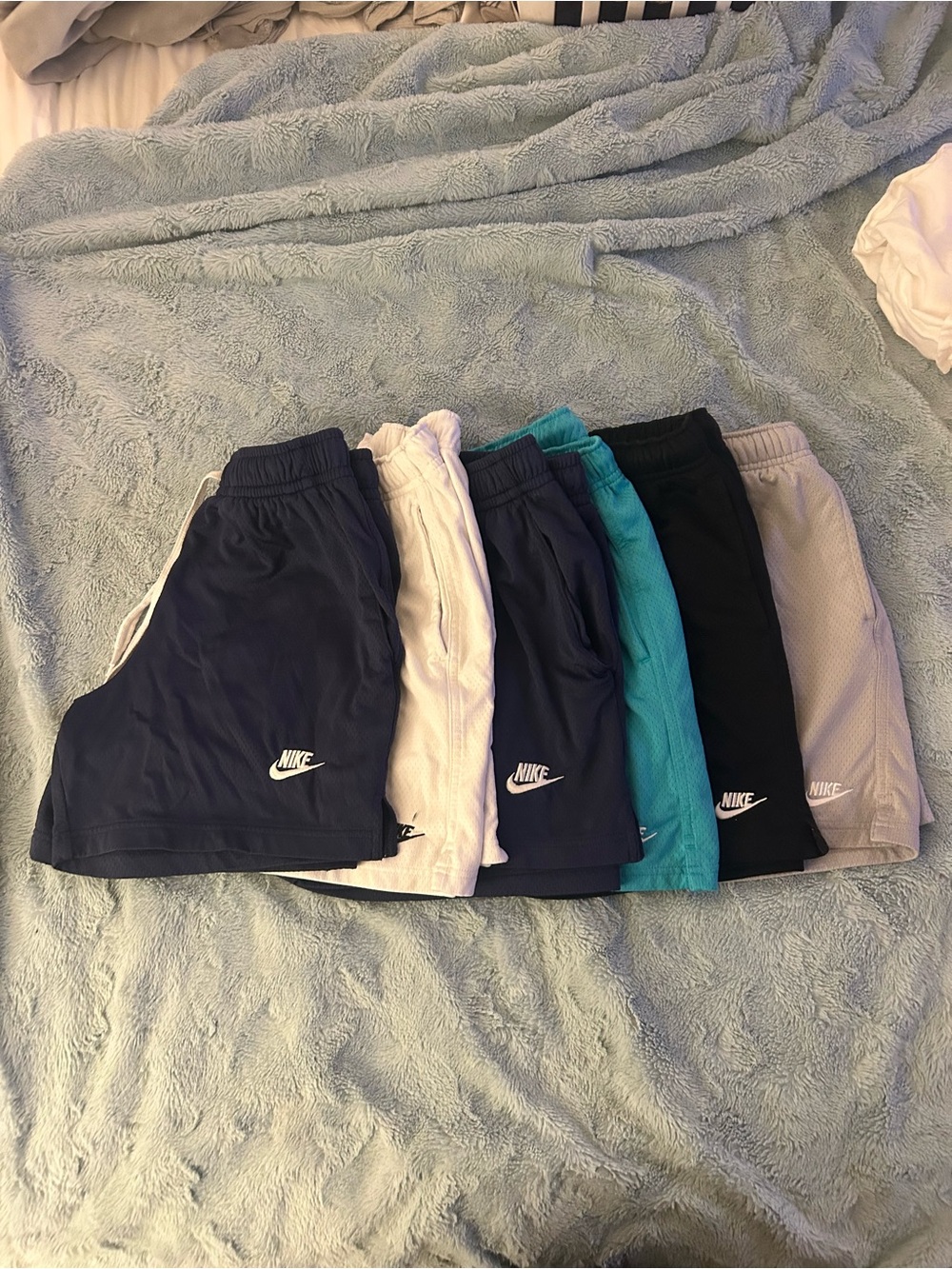Nike Men’s Active Shorts Bundle - Navy, White, Teal, Black, Gray Xsmall